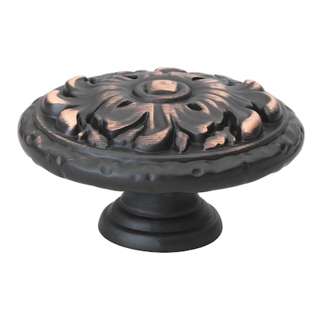 Gliderite Hardware 2 in. Oil Rubbed Bronze Ornate Oval Cabinet Knob, 10PK 5710-ORB-10